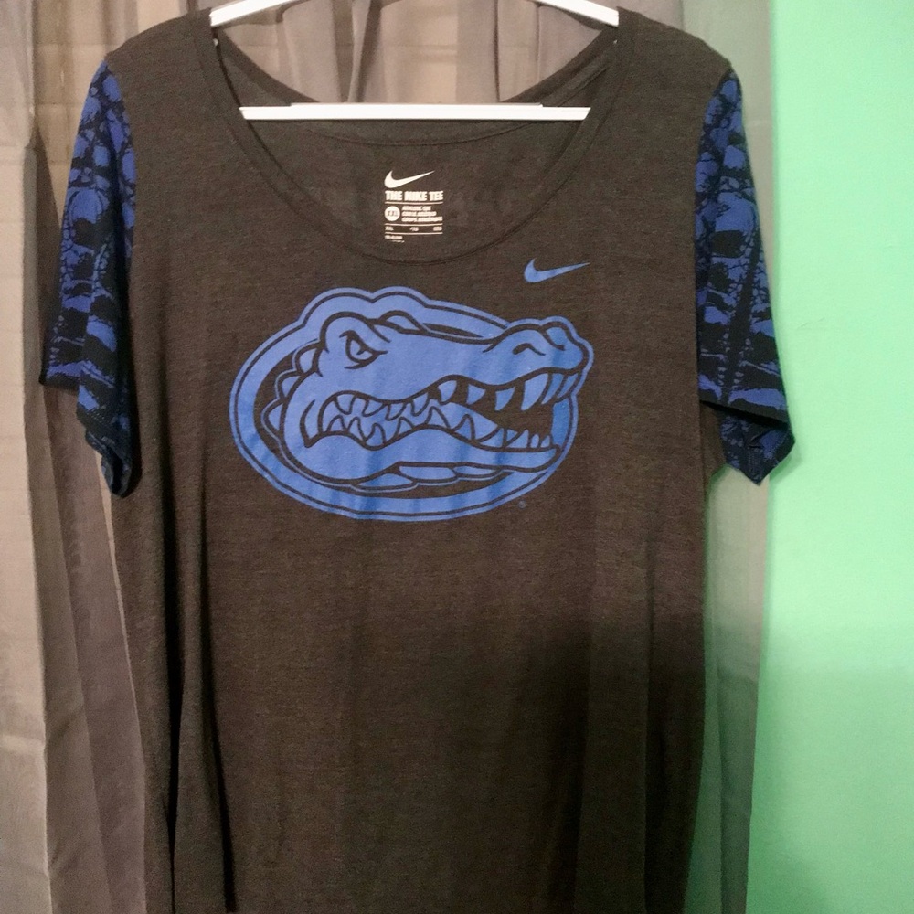 Nike Dark Gray and Blue Florida Gator T-Shirt